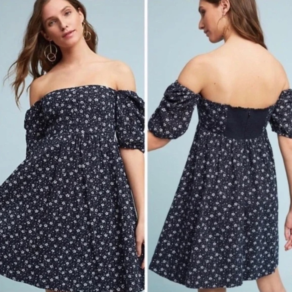 Anthropologie Maeve Lillianne Eyelet Dress Size 4 - Picture 4 of 11